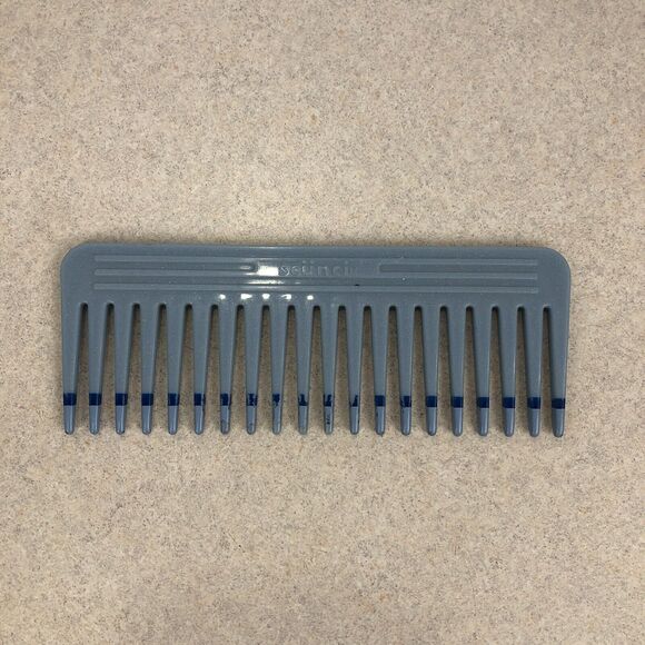 Vintage 1990 Scunci Blue Twice Dipped Wide Tooth Pencil‎ Comb 6" RARE - Picture 1 of 5